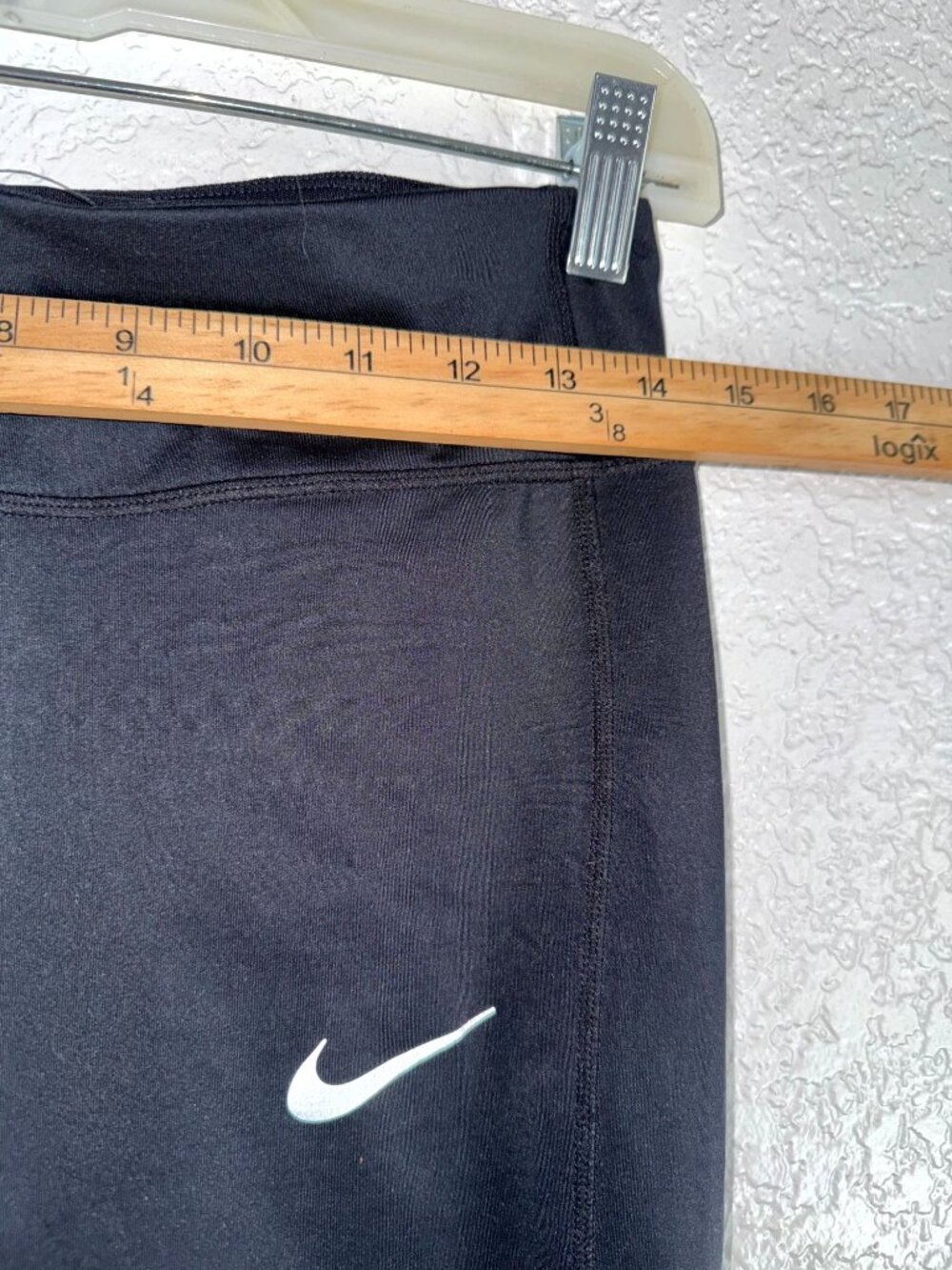 Nike Dri-Fit Black Activewear Leggings L Polyester/Spandex Mesh Panels Womens - Picture 10 of 12
